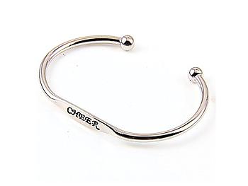 Cheer Silvertone Metal Cuff Bracelet