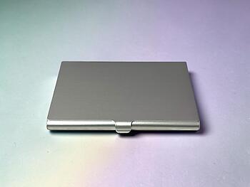 Silver Metallic Thin Stainless Steel Business Card Case