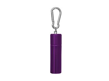 Purple Aluminum Pill Tote w/ Carabiner Clip