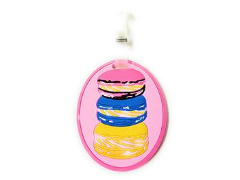 Pink Burger Stack ~ Travel Suitcase ID Luggage Tag and Suitcase Label