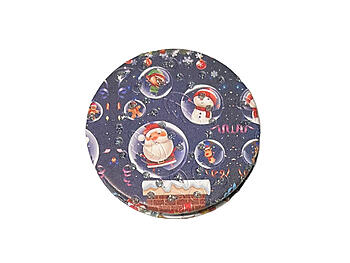 Chimney Bubbles Christmas Double Compact Mirror w/ Crystal Stones
