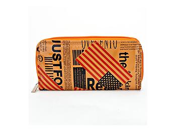 Orange American Flag Zip around Wallet